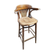 Curved wooden bar stool
