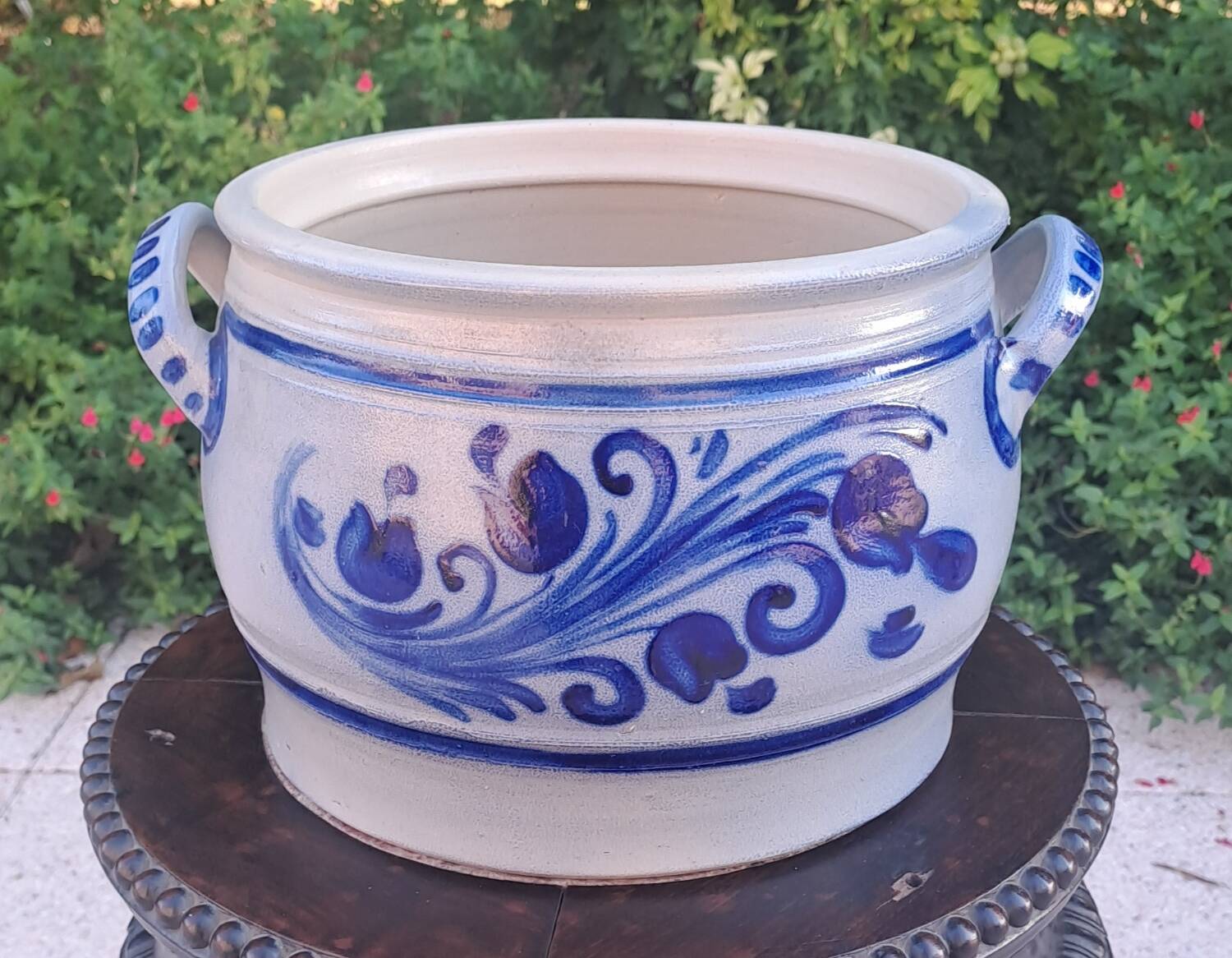 Alsace stoneware grease pot