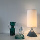 Vintage blue sandstone lamp 1960
