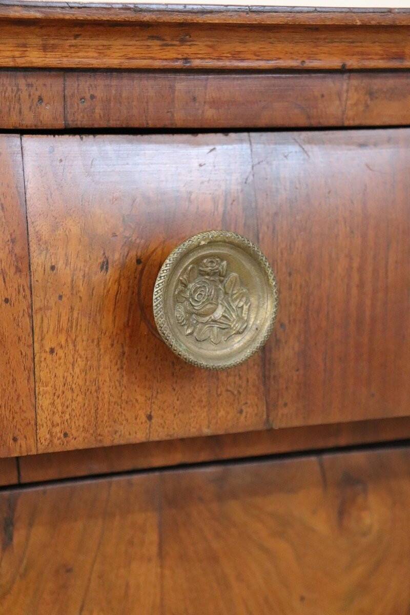 Antique nightstand in walnut, Italy early 19th century