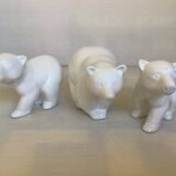 Three signed white polar bears