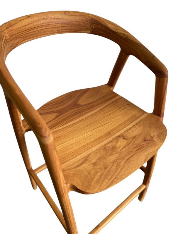 Tabouret de bar / tabouret en bois wabisabi