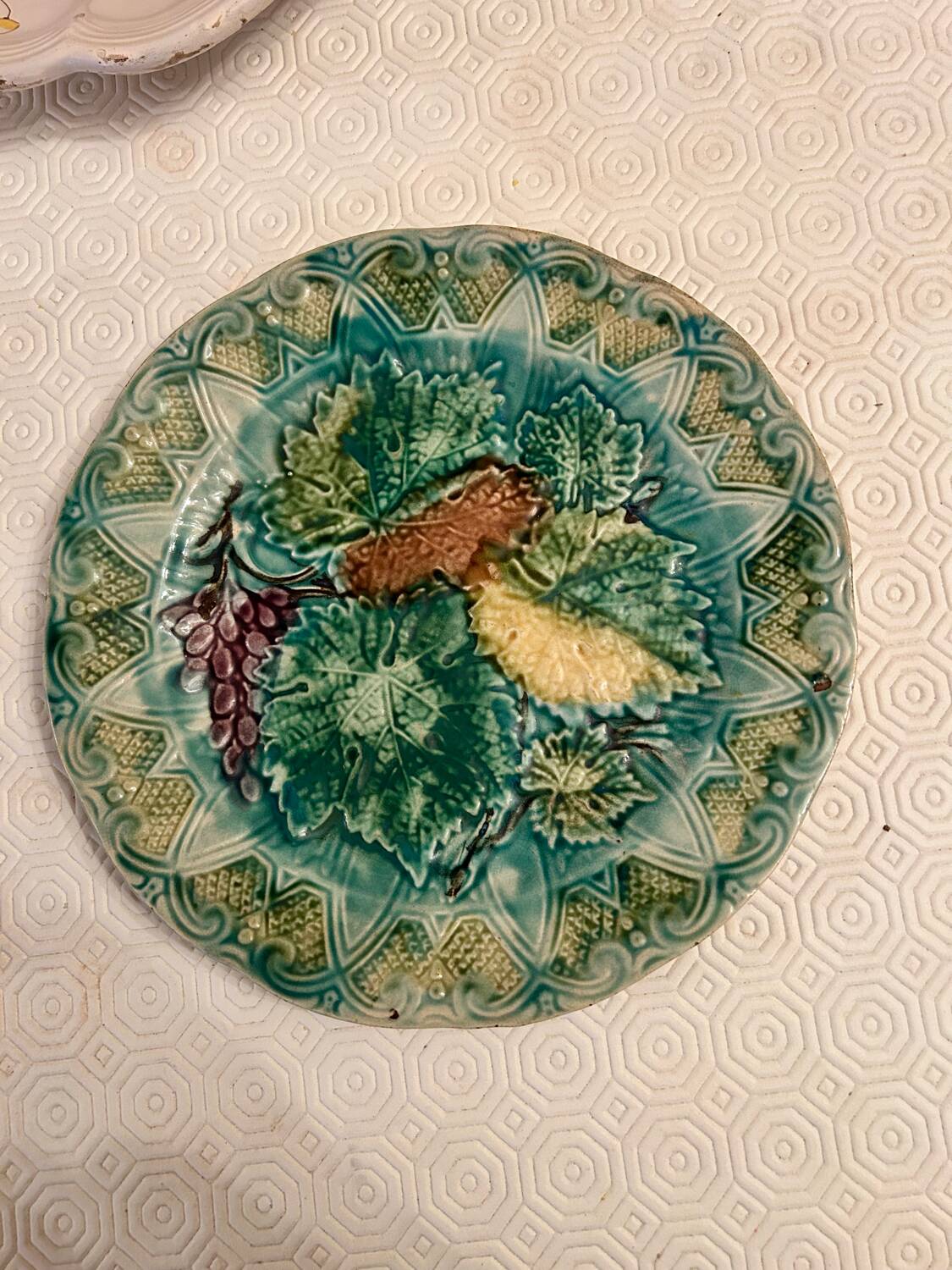 Antique earthenware plate