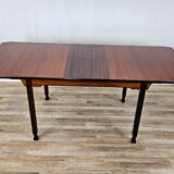 Table à manger extensible de style scandinave en noyer et ébène