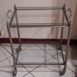 Silver-plated brass serving trolley