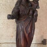 Virgin and Child - Wooden sculpture - 33 cm - France - 18th century
