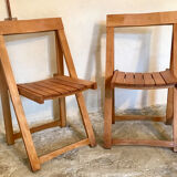 Pair of vintage folding chairs 1960's