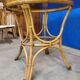 70s smoked glass and rattan table
