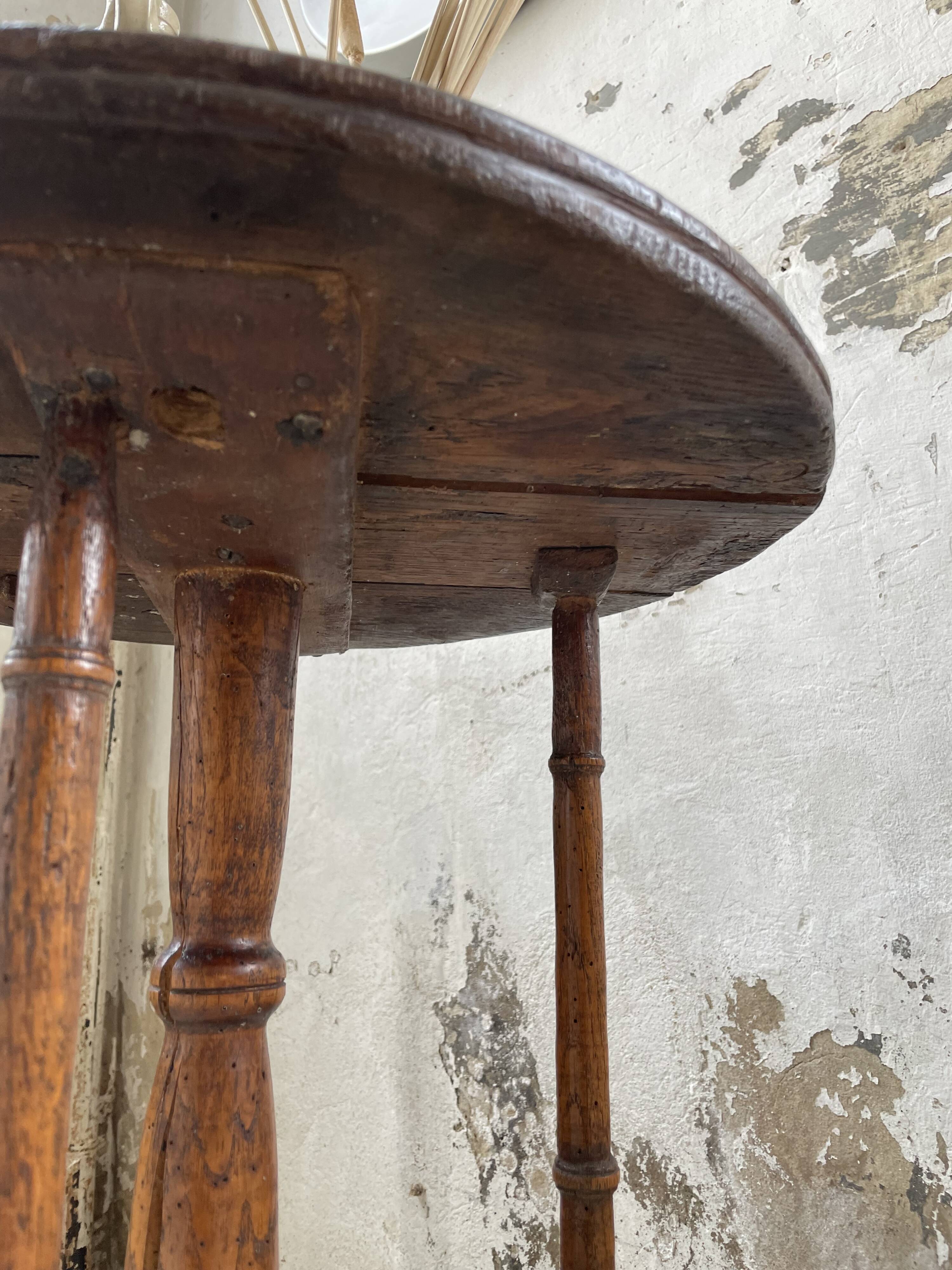 19th century oak pedestal console