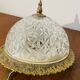 Cut crystal ceiling light with a brass frame