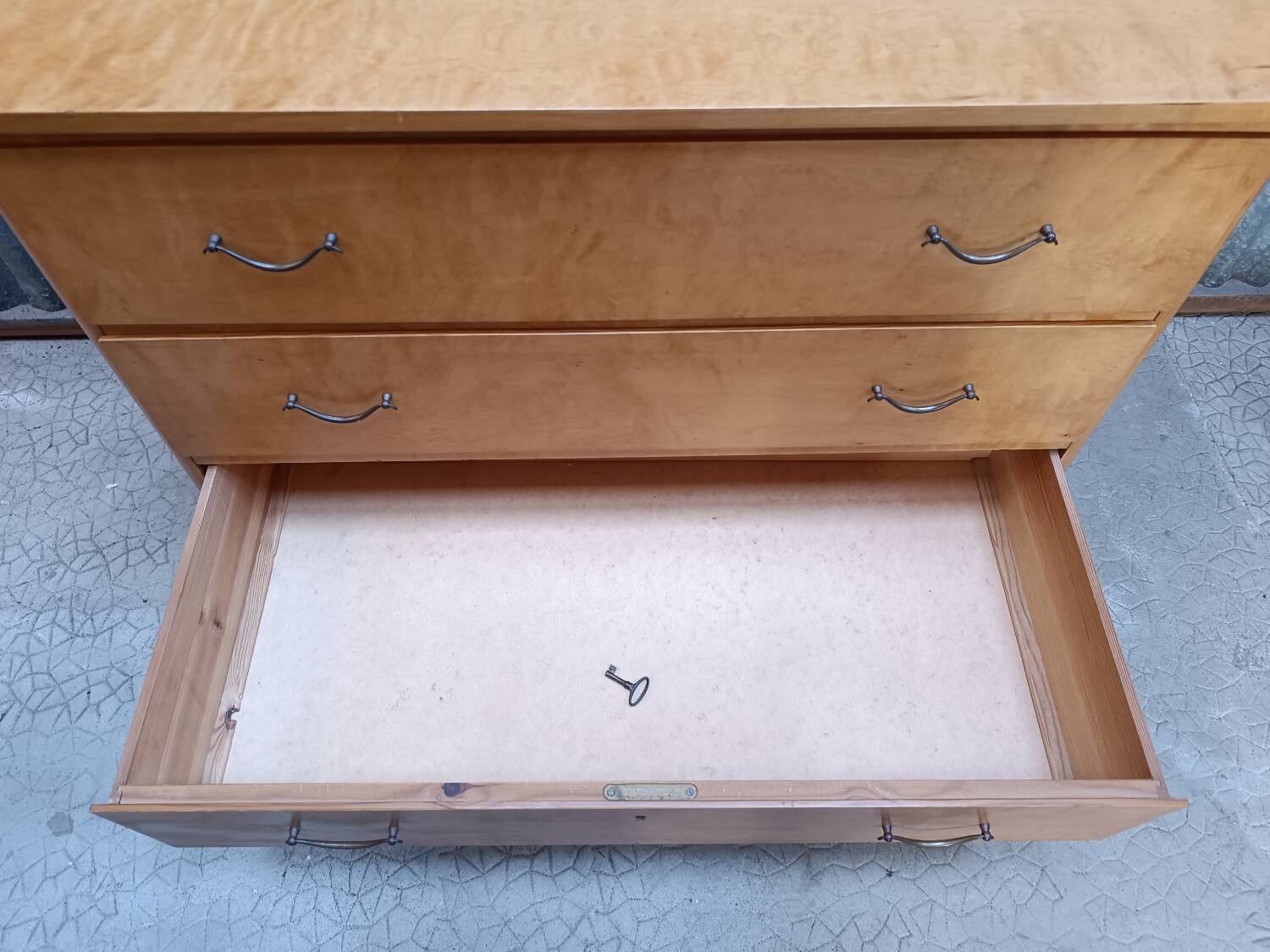 Vintage Scandinavian wooden chest of drawers