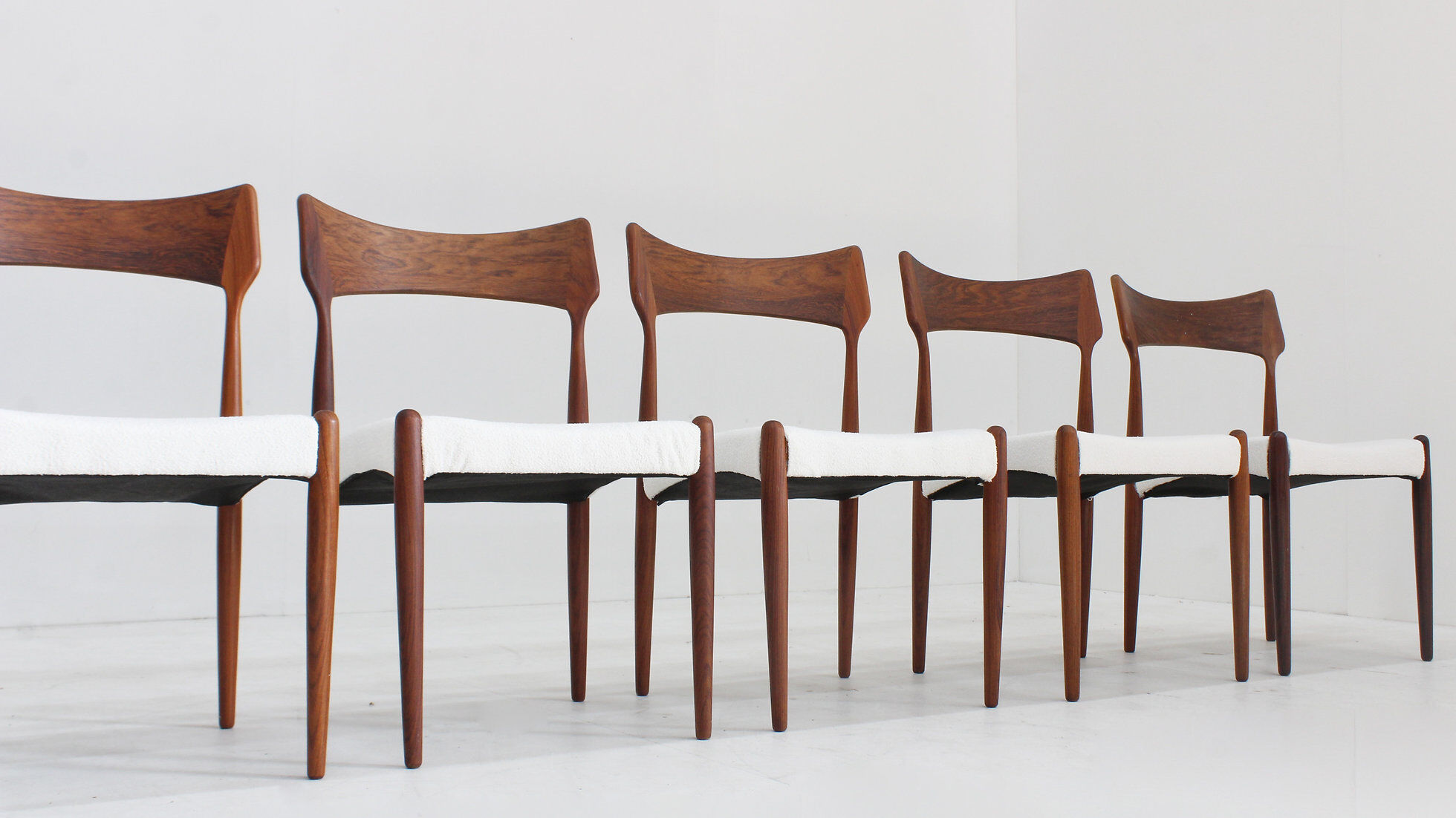 Set of vintage Danish dining chairs by Bernhard Pedersen, 1960s