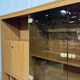 Teak veneer buffet bar from the 1980s.