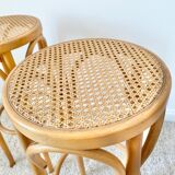 Bar stool top in vintage rattan