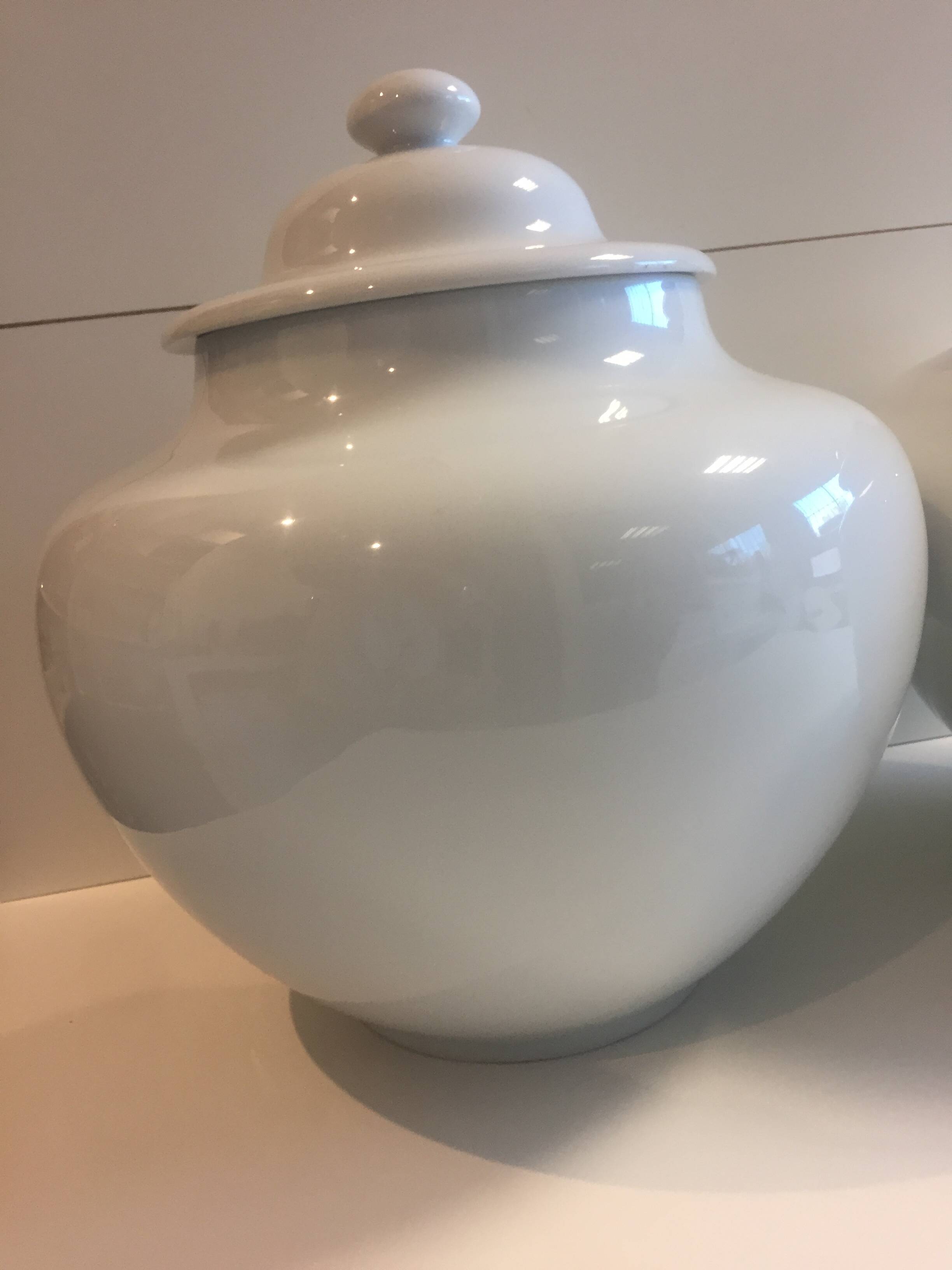 Duo Jar Style Lamp Bases Glazed White Porcelain Decorative Art Living Room