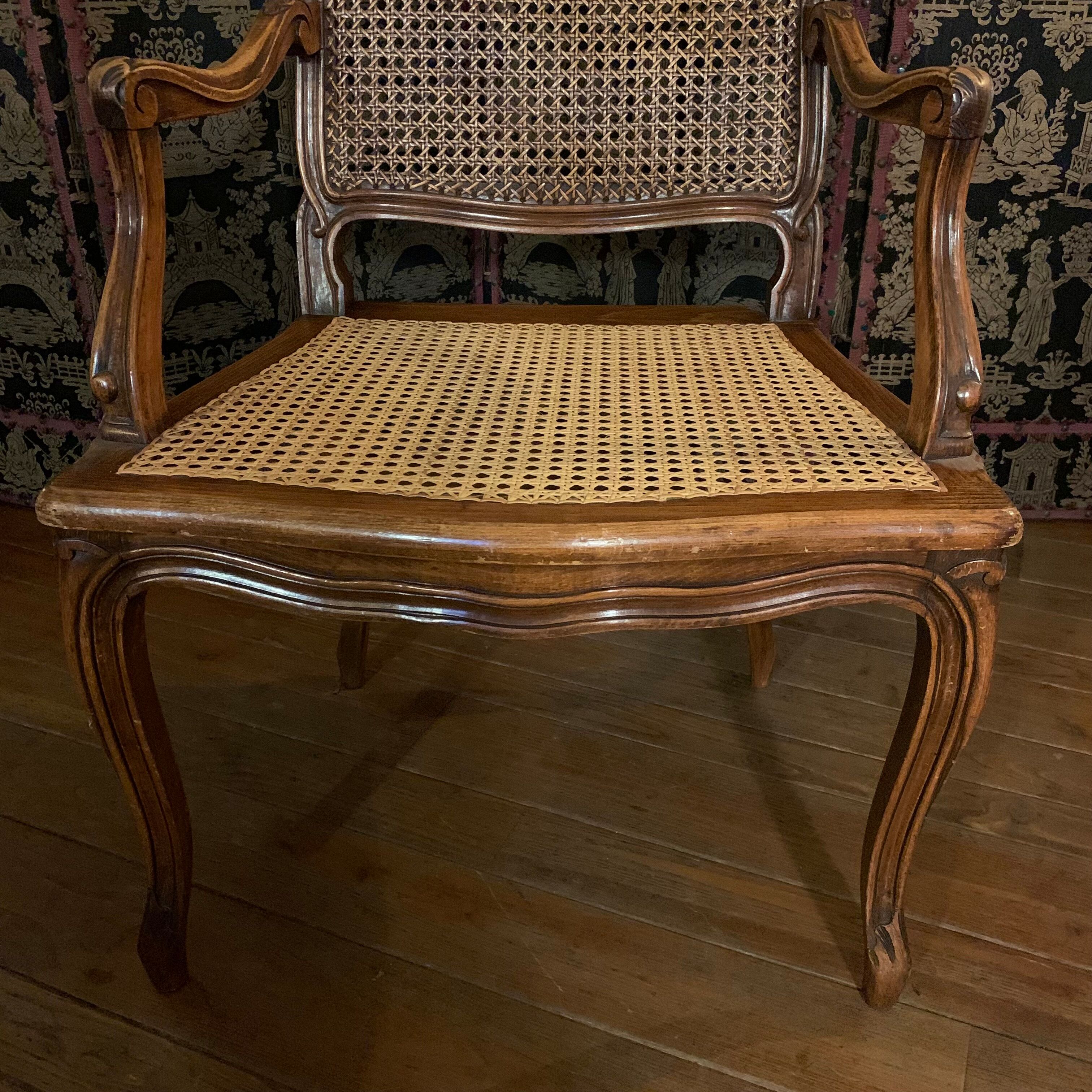 Regency canned armchair