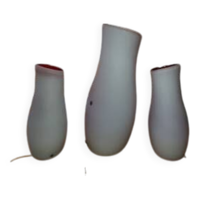Trio de lampes mylomit – usage extérieur – blanc & rouge – design