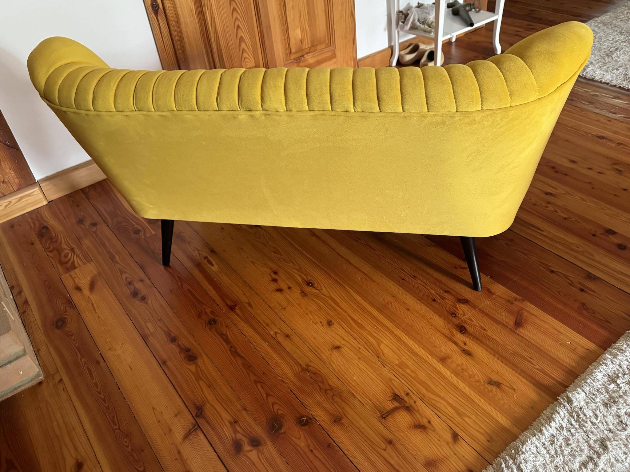 Mid-Century Scandinavian Modern Velvet Sofa, 1950s