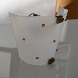 Vintage 1950 wall light in perspex and brass