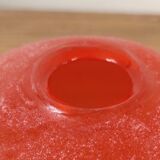 Pair of Murano vases by Seguso - Vintage Corroso glass in orange.