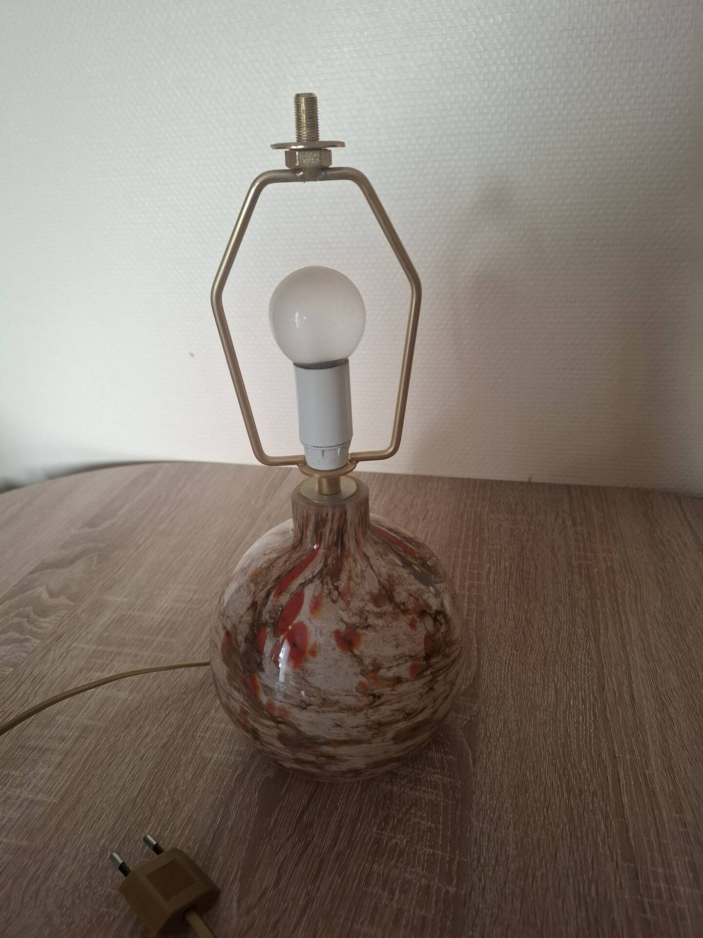 Lampe champignon verre soufflée de chez La Rochère