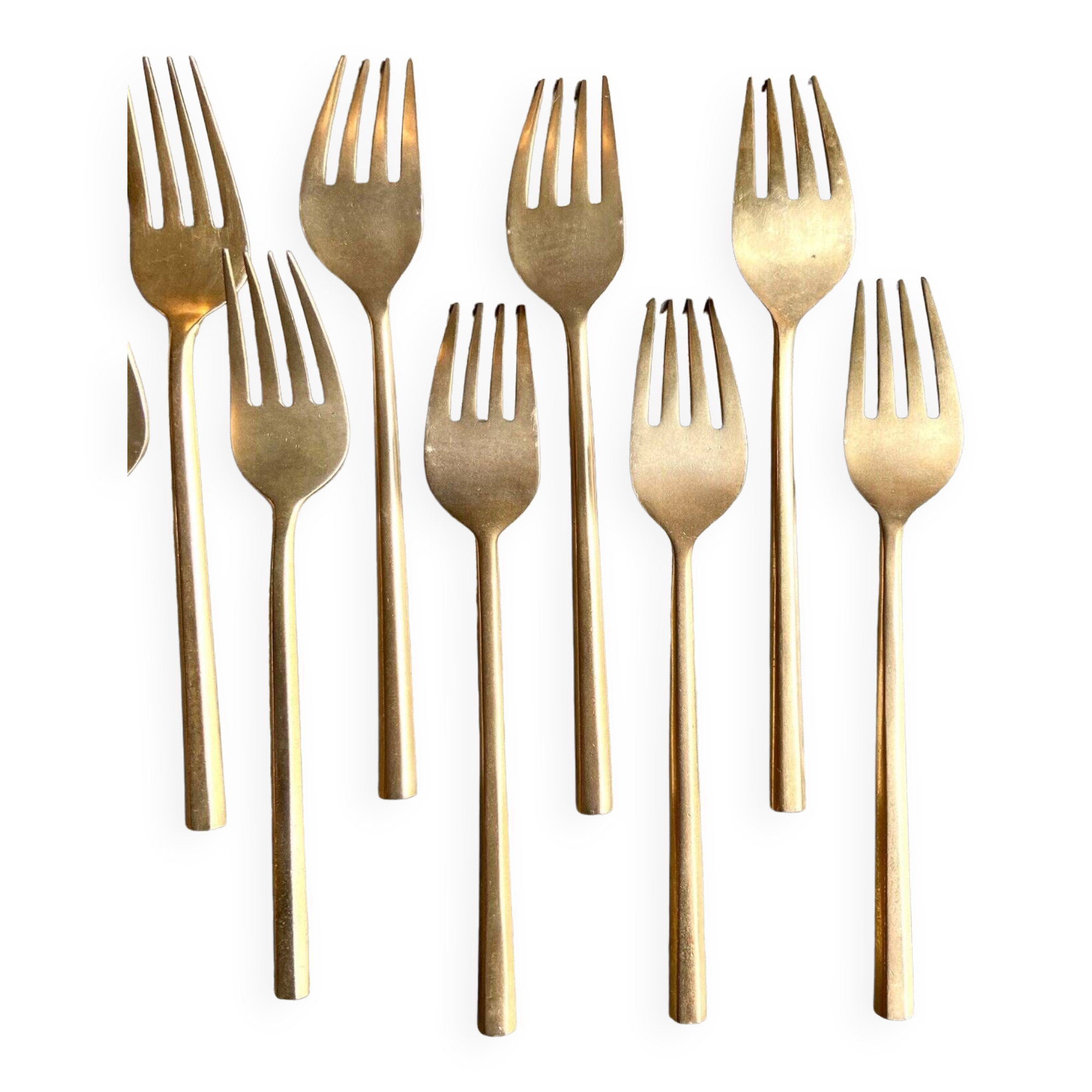 12 gilded bronze forks