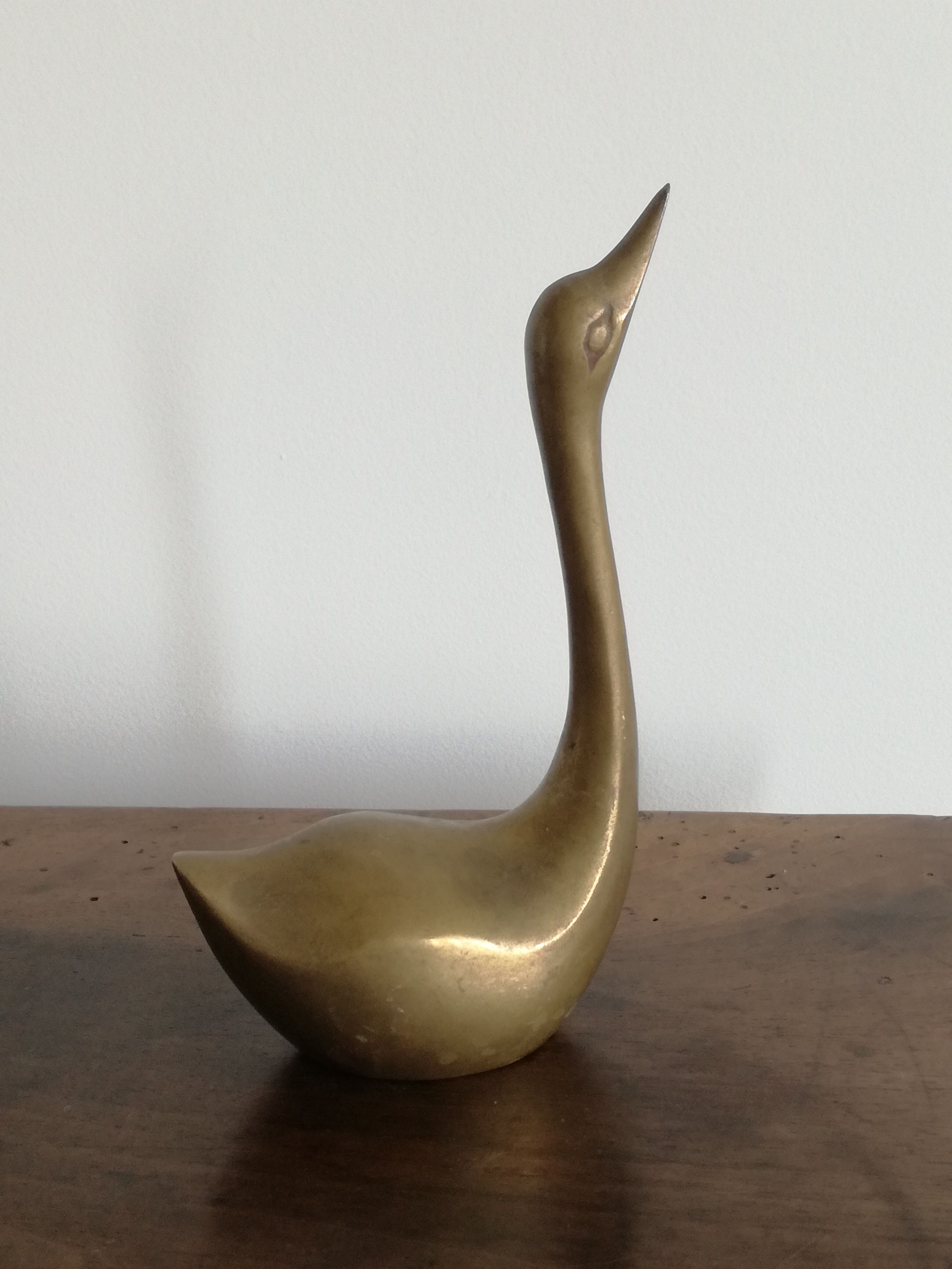 Vintage brass duck