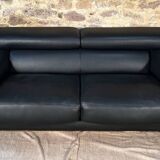 ROCHE BOBOIS Black leather sofa ULTIMATE model