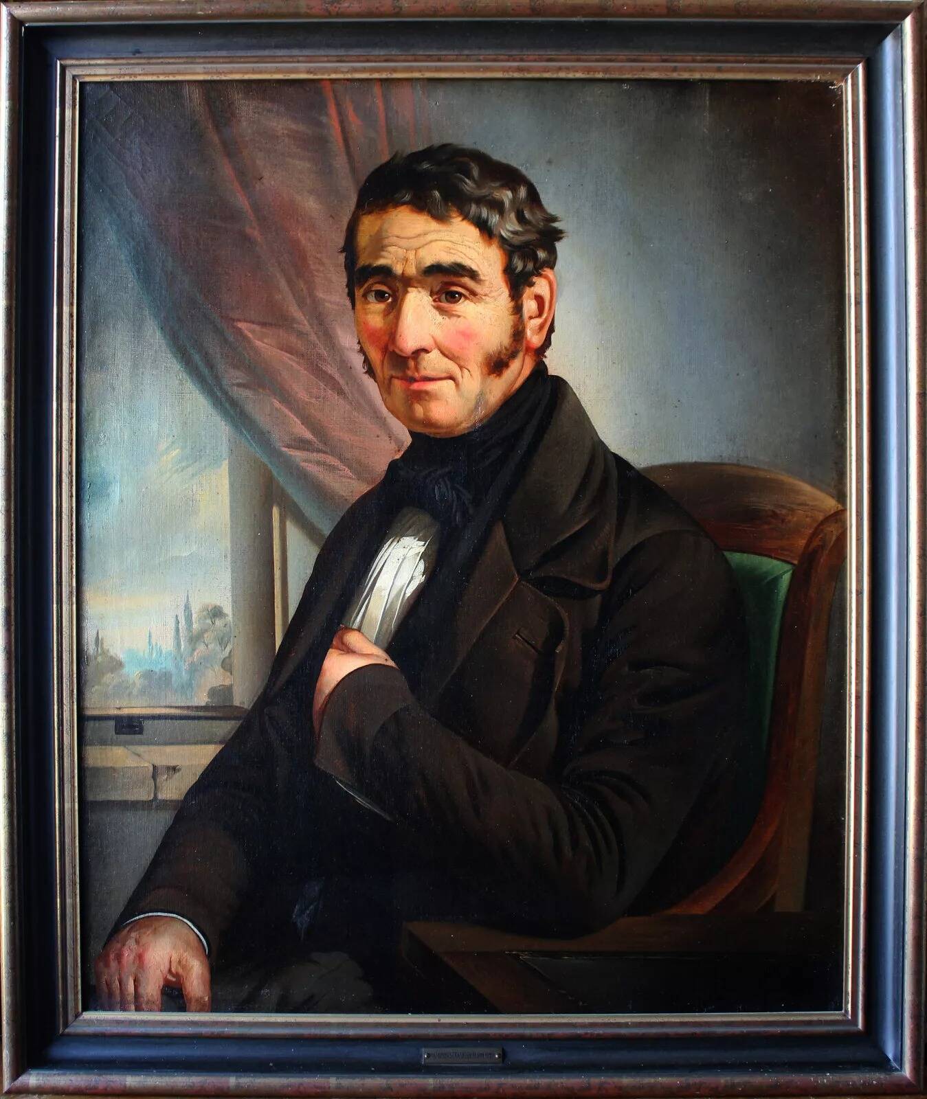 Biedermeier Portrait d'un gentilhomme