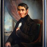 Biedermeier Portrait d'un gentilhomme