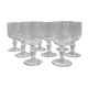 Set of 8 old glasses in Portieux crystal