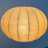 Modern mid-century German cocoon pendant lamp by Friedel Wauer for Goldkant Leuchten, 1960s.