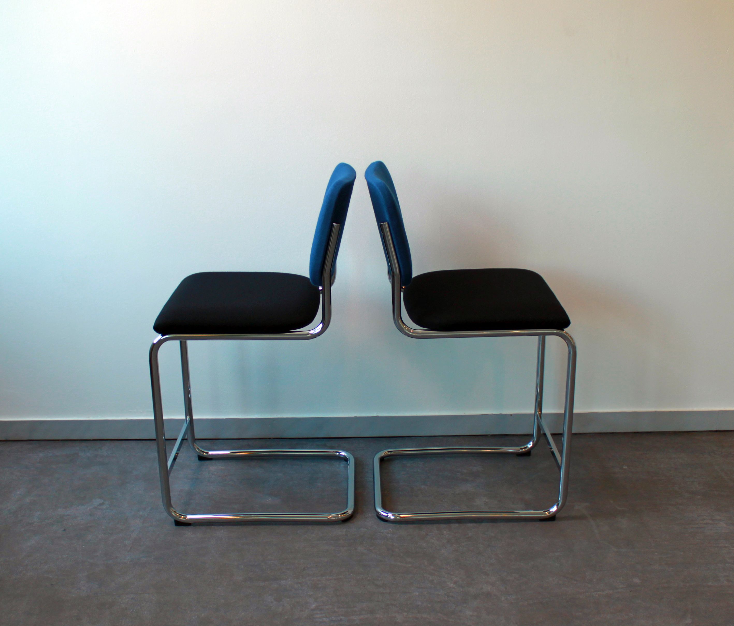 Pair of Knoll Cesca bar stools by Marcel Breuer