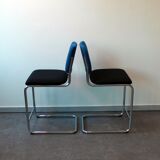 Pair of Knoll Cesca bar stools by Marcel Breuer