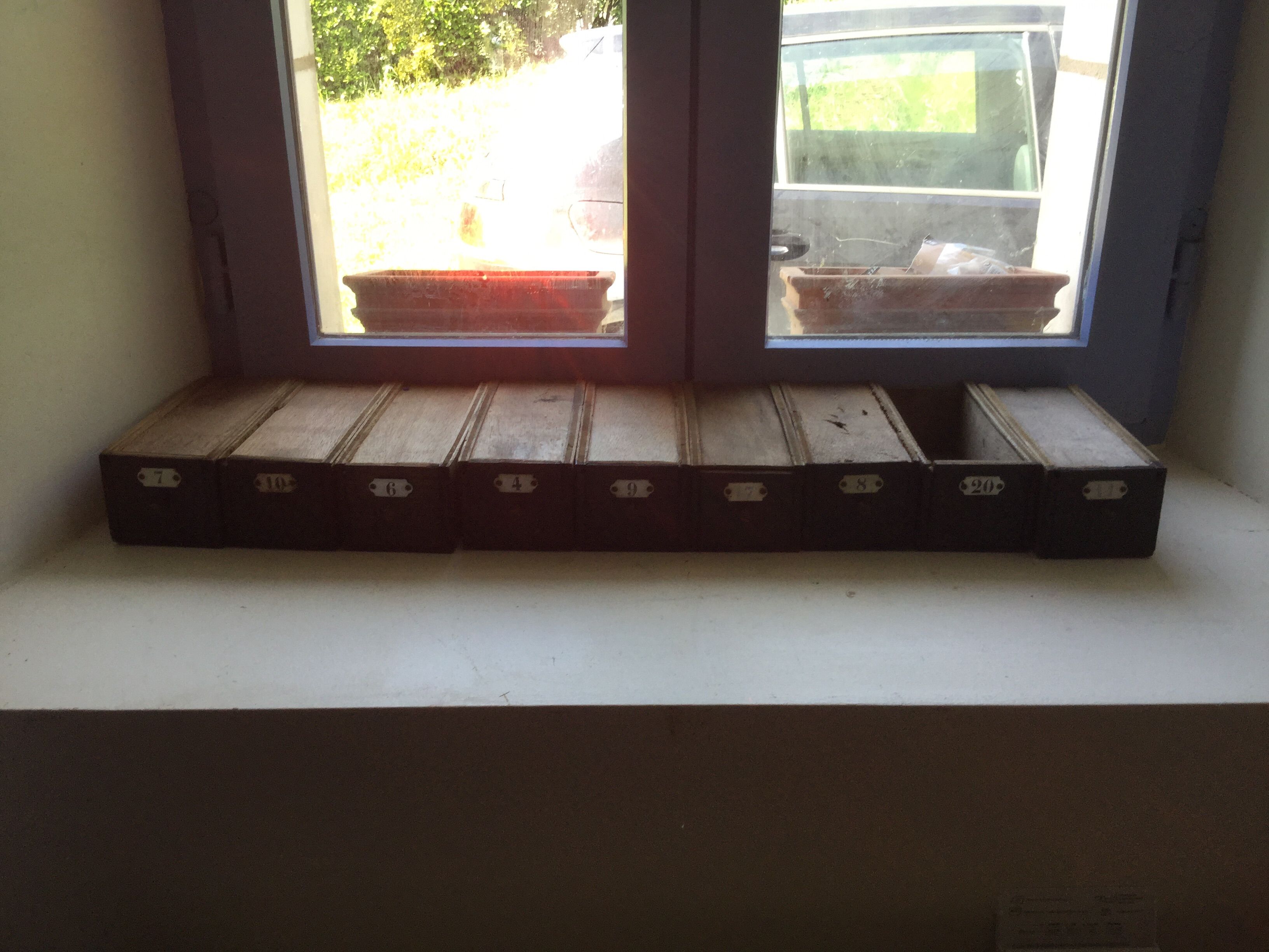 Vintage wooden boxes 50s
