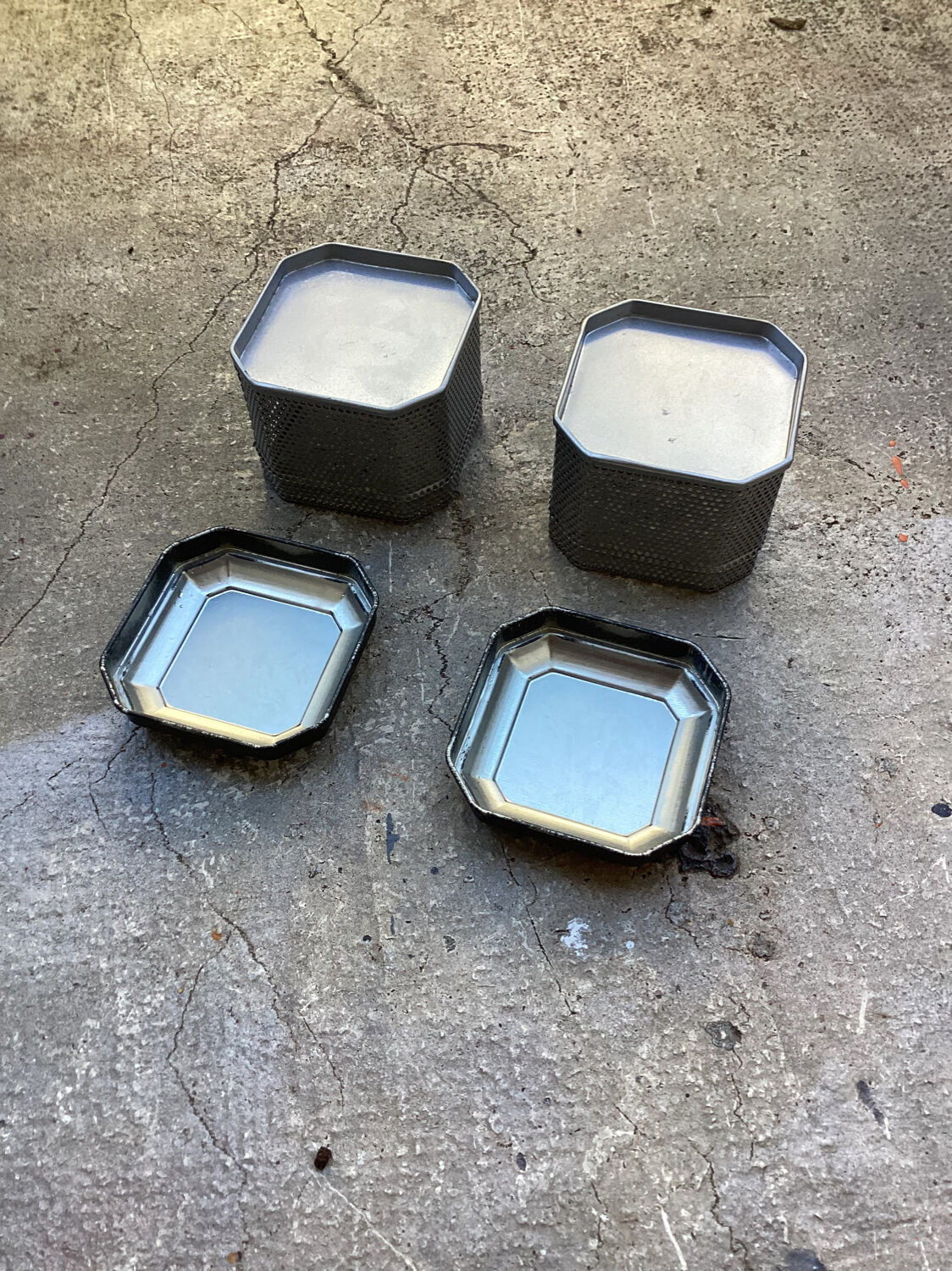 Pair of designer office storage boxes