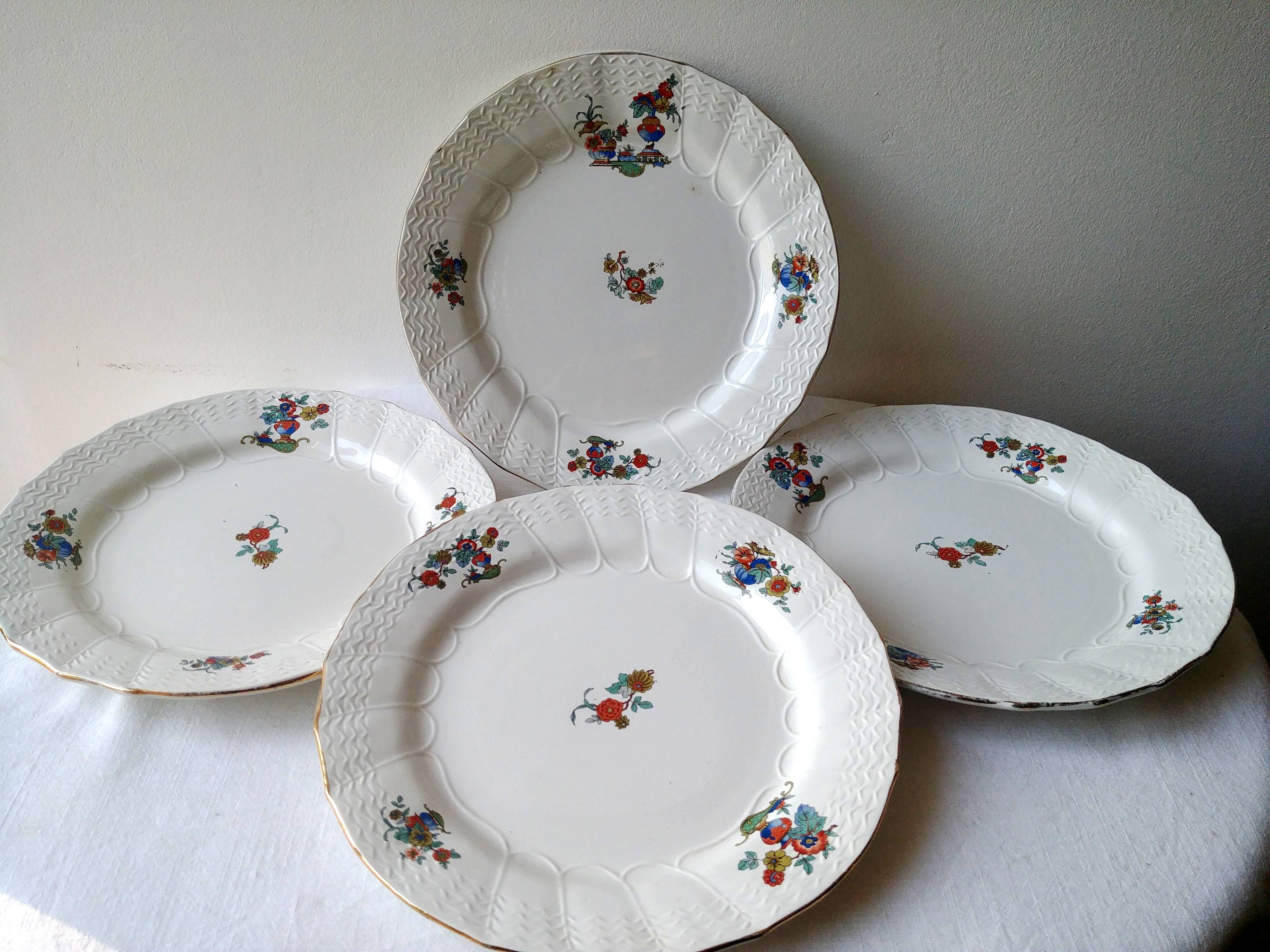 Suite de 4 assiettes Sarreguemines