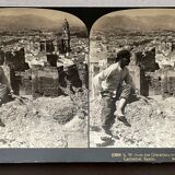 Old photography stereo, stereograph, luxury albumine 1903 Malaga, Spain