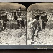 Old photography stereo, stereograph, luxury albumine 1903 Malaga, Spain