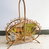 Rattan magazine holder