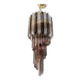 Lustre cascade en verre de Murano brun