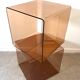 Paire de cubes en Plexiglas fumé Michel Dumas