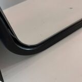 Custom-made large mirror – unique piece – black lacquered steel frame – 130 x