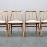 1970s Set of Four Beech Dining Chairs, West Germany
