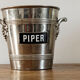 Piper Heidsieck champagne bucket – Silver metal