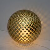 Mid-Century Modern Italian Gold Murano Glass "Diamont Sphere" Table Lamp,70