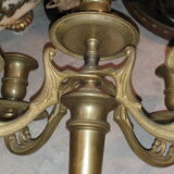 Pair of candlesticks candlesticks candelabres golden brass