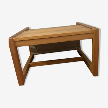 Coffee table pine magazine holder