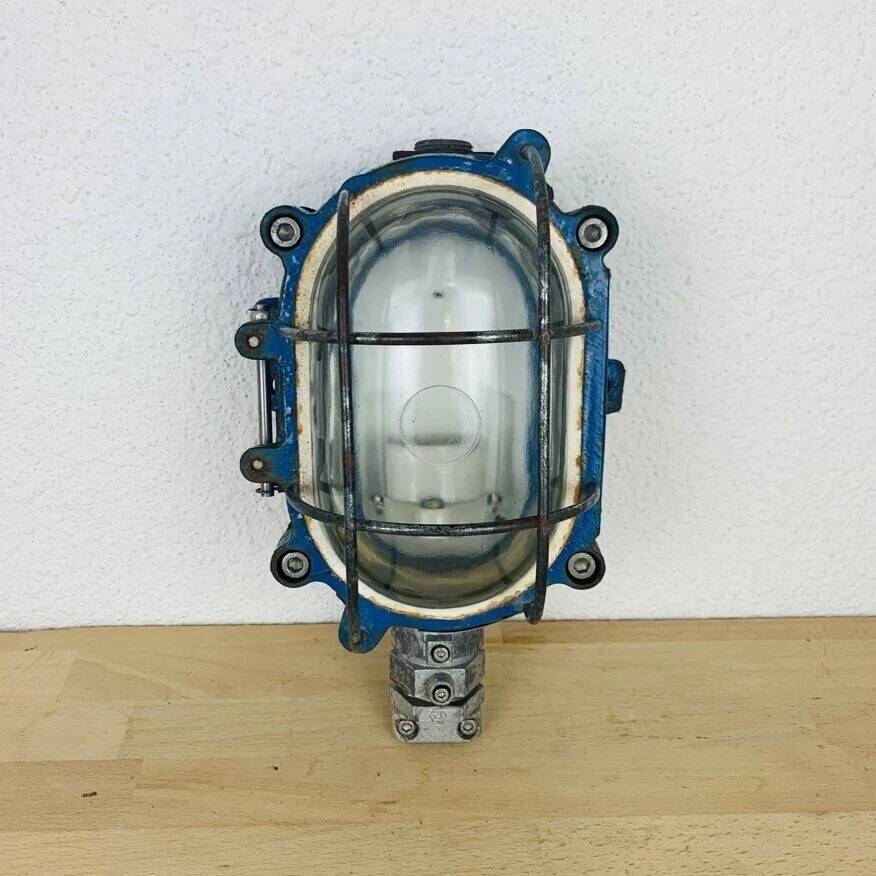 Vintage industrial porthole wall light Mapelec explosion-proof