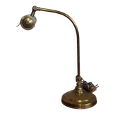 Art Nouveau desk lamp, solid brass with articulated arm – Belle Époque